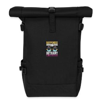 Le bonheur est la croyance en la licorne licorne - Sac à dos roll top - noir - Devant