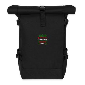 Hässliches Weihnachts-Hawaiihemd Ugly Christmas - Rolltop Rucksack - Schwarz - Vorne