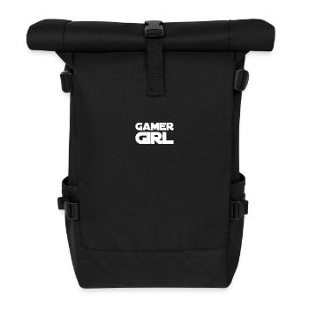 Gamer girl - Rolltop Rucksack - Schwarz - Vorne