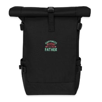 Happiness is being a father - Roll Top Backpack - black - Front