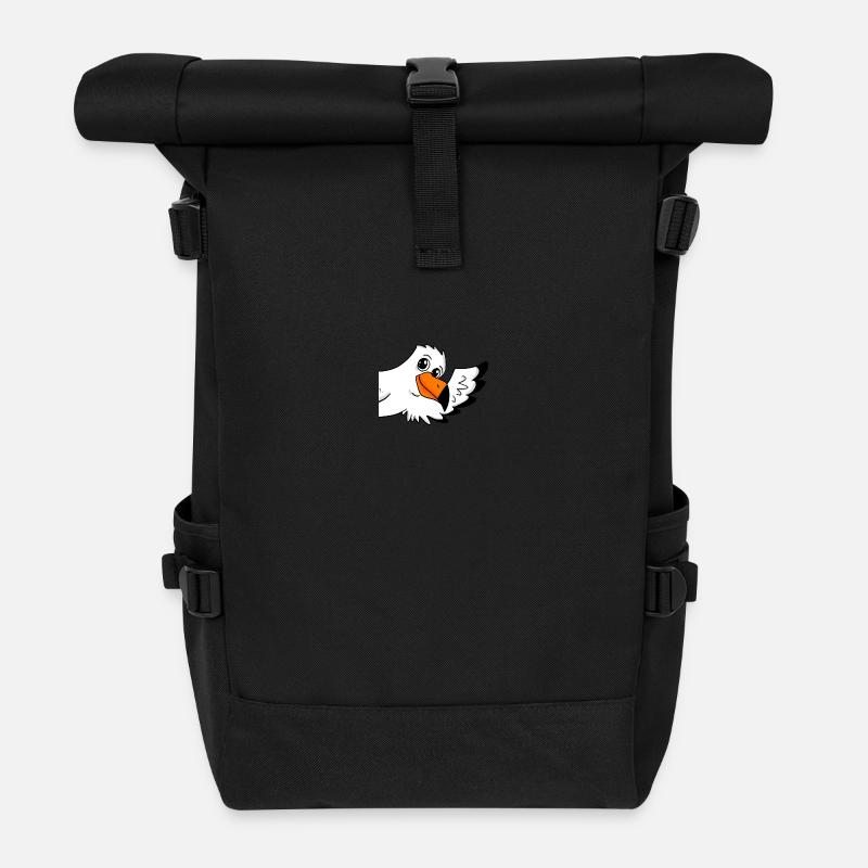 Möwe Gruß Begrüßung - Rolltop Rucksack - Schwarz