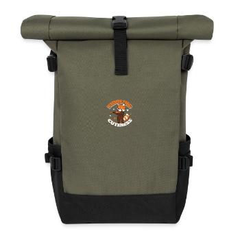 Mignonnerie de violon - Panda roux au violon - Sac à dos roll top - olive/noir - Devant