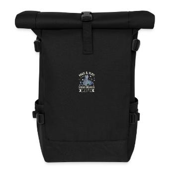Katze am Mischpult - Sound Engineer - Rolltop Rucksack - Schwarz - Vorne
