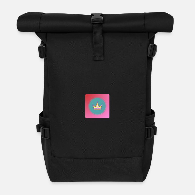 Couronne pastel avec cœur - Sac à dos roll top - noir