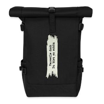 Verweile doch Du bist so schön * Goethe * Zitate - Rolltop Rucksack - Schwarz - Vorne