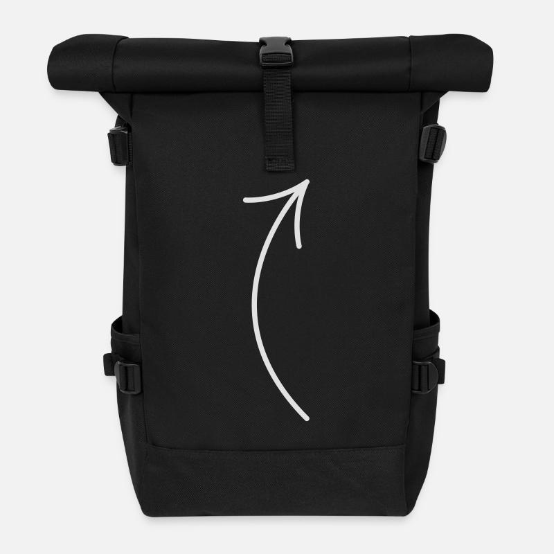 pfeil dünn - Rolltop Rucksack - Schwarz