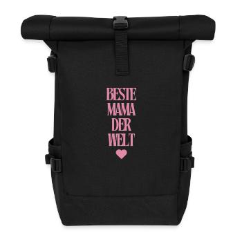 Meilleure maman du monde - Sac à dos roll top - noir - Devant