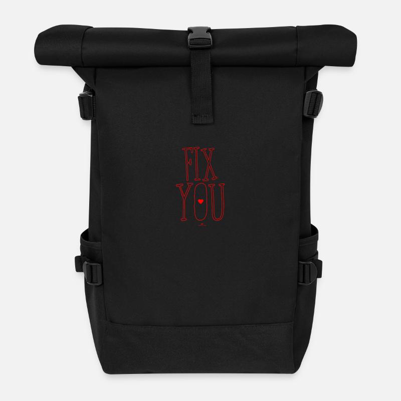vous fixer - Sac à dos roll top - noir