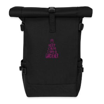 Keep Calm Gardener cadeau de jardinier frais - Sac à dos roll top - noir - Devant