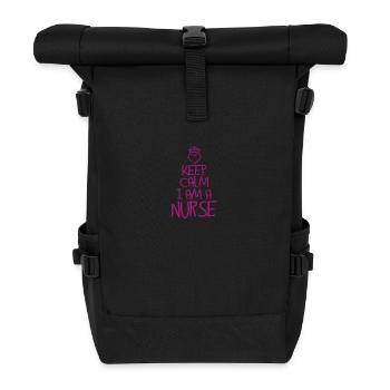 Infirmière Keep Calm - Sac à dos roll top - noir - Devant