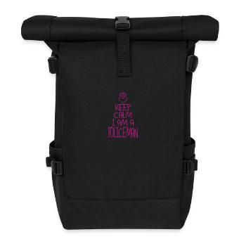 Gardez calme Policier Cool Cadeau de policier - Sac à dos roll top - noir - Devant
