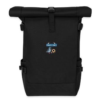 Moin Moin - Nordseebad Harlesiel - Rolltop Rucksack - Schwarz - Vorne