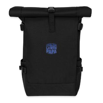 Stolzer Löwenpapa - Rolltop Rucksack - Schwarz - Vorne
