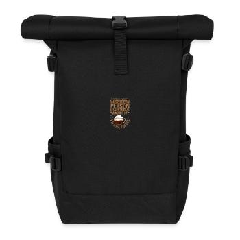 Erfolgreich nur mit Vienna Coffee - Rolltop Rucksack - Schwarz - Vorne