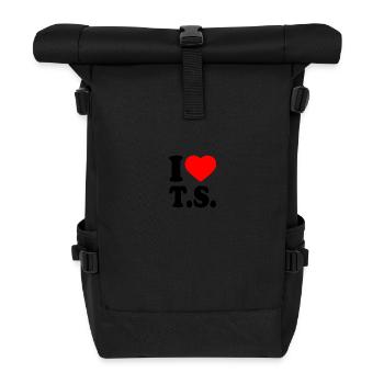 I love ts - Sac à dos roll top - noir - Devant