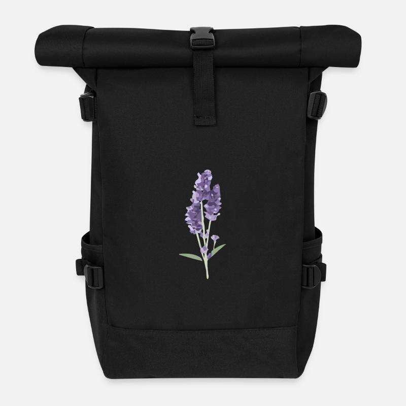 Lavendel - Rolltop Rucksack - Schwarz