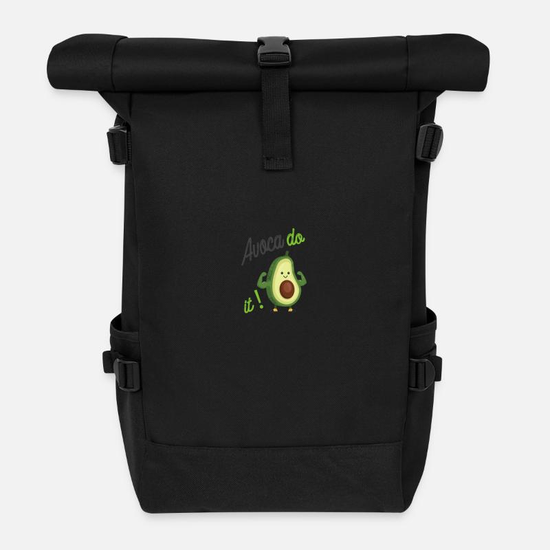 Avocado it! - Roll Top Backpack - black