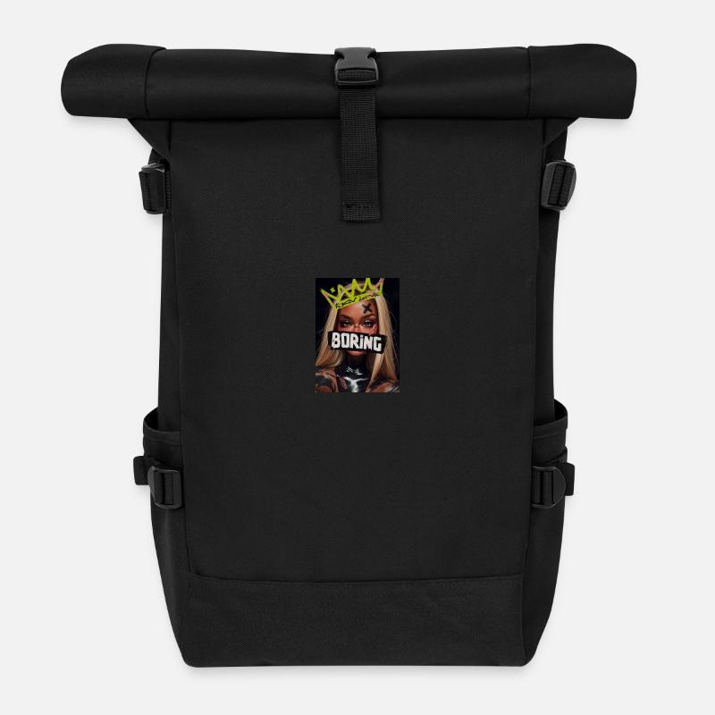 Ennuyeux - Sac à dos roll top - noir