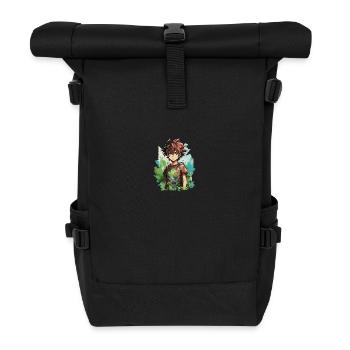 Anime Boy - Rolltop Rucksack - Schwarz - Vorne