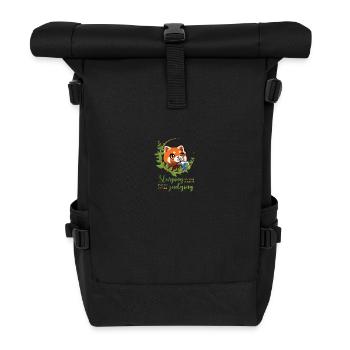 Slurping Momo - Rolltop Rucksack - Schwarz - Vorne