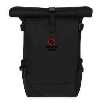 contre la droite - Sac à dos roll top - noir - Devant