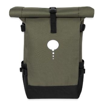 Thought Bubble Design - Roll Top Backpack - olive/black - Front