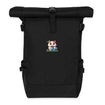 Chat Cartoon 1 - Sac à dos roll top - noir - Devant