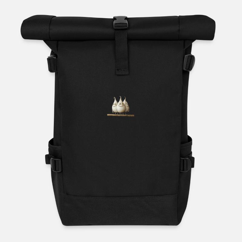 Knoblauch Freunde - Rolltop Rucksack - Schwarz