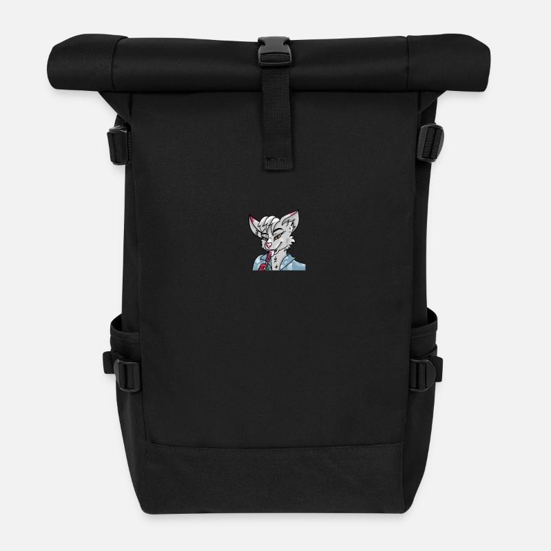 Pelziger Leck - Rolltop Rucksack - Schwarz