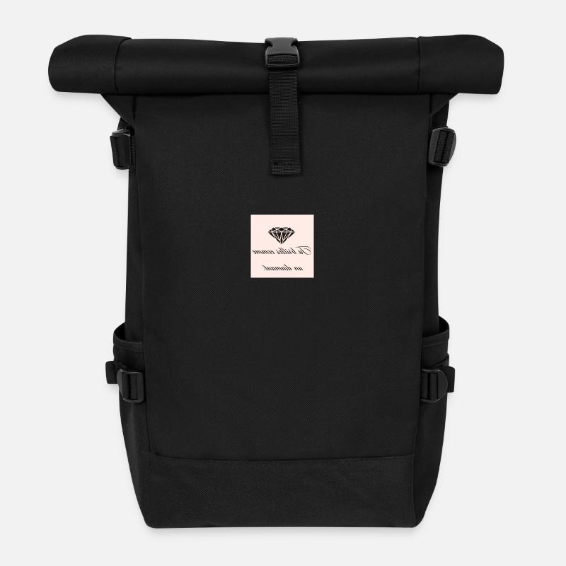 Mirror dimension - Roll Top Backpack - black