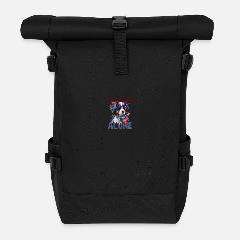 Berner Sennenhund - Rolltop Rucksack - Schwarz
