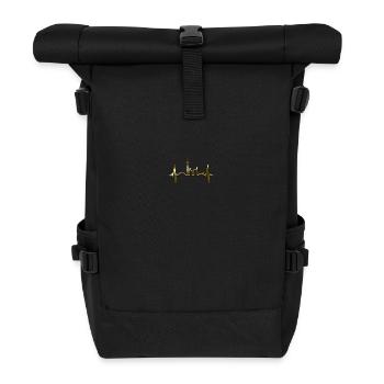 Toronto Skyline Herzschlag Kanadier I Love Kanada - Rolltop Rucksack - Schwarz - Vorne