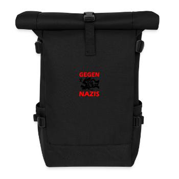 Gegen nazis faust - Rolltop Rucksack - Schwarz - Vorne