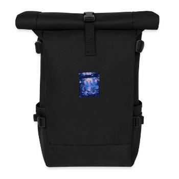 Raindrops in the City - Roll Top Backpack - black - Front