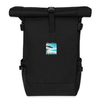 Aruba Vacation Eagle Beach Design - Roll Top Backpack - black - Front