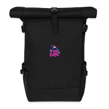 X-Mas Gang Weihnachten Team - Rolltop Rucksack - Schwarz - Vorne