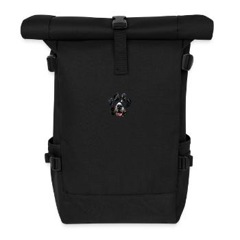 Bernese mountain dog - Roll Top Backpack - black - Front