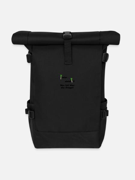 Lauch oder nicht Lauch? - Rolltop Rucksack - Schwarz