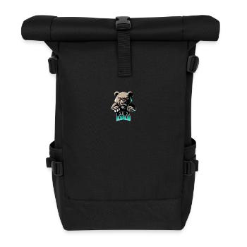 AustriaDerBär Bärenbande - Rolltop Rucksack - Schwarz - Vorne
