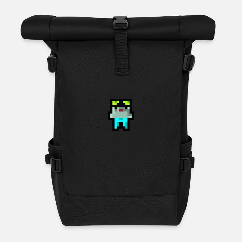 Pixel Küken - Rolltop Rucksack - Schwarz