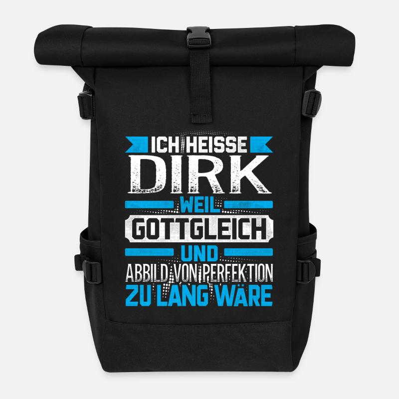 DIRK - Gottgleich - Rolltop Rucksack - Schwarz