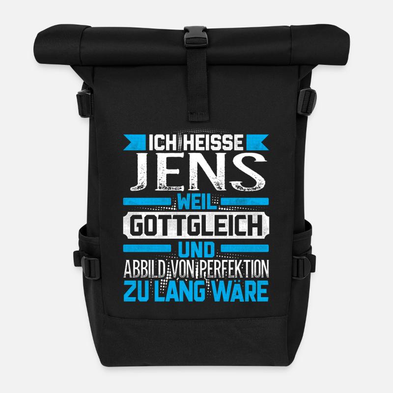 JENS - Gottgleich - Rolltop Rucksack - Schwarz
