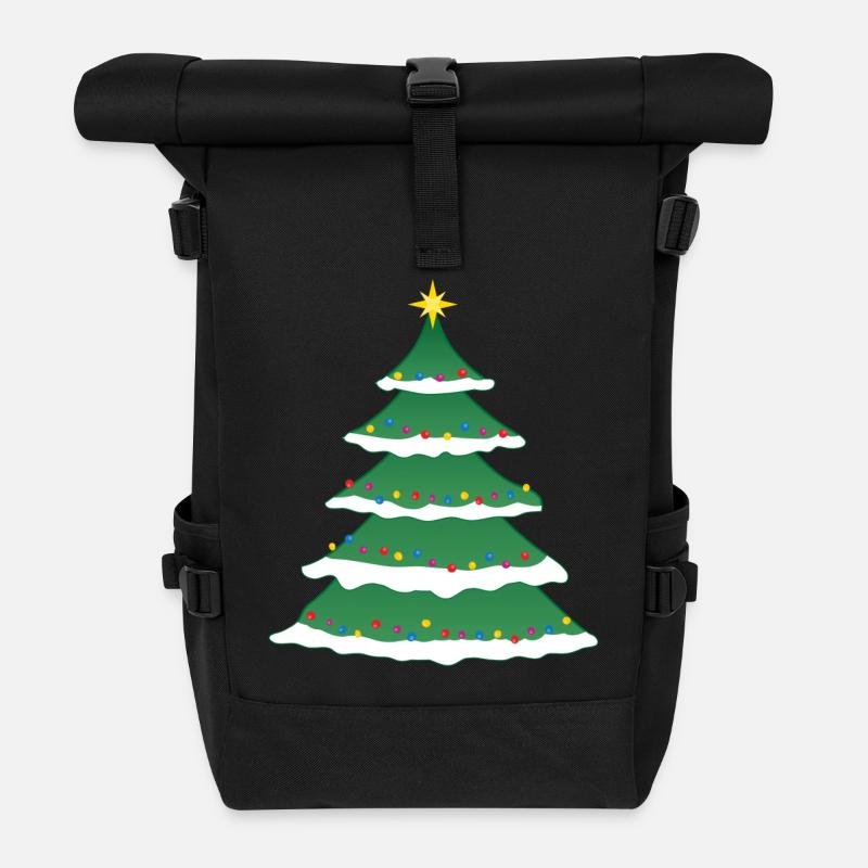 weihnachten winter rentier weihnachtsmann ugly chr - Rolltop Rucksack - Schwarz