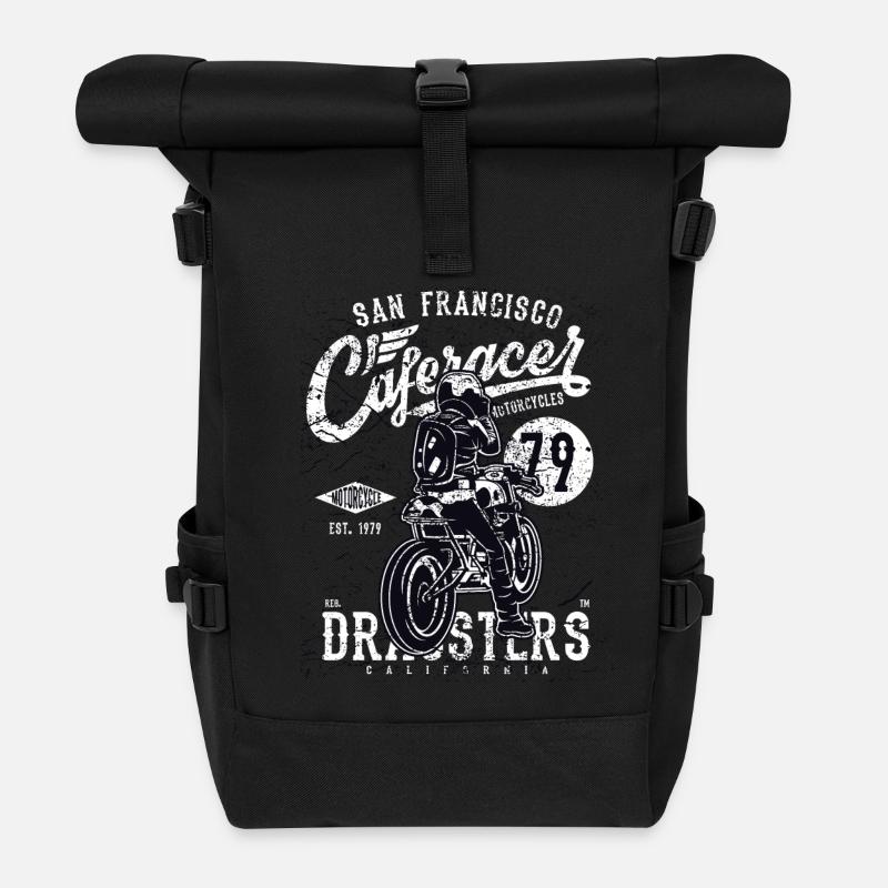 Caferacer79 - Roll Top Backpack - black