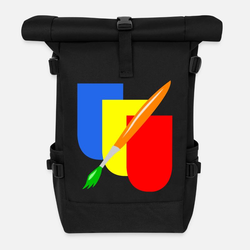 maler wappen handwerk - Rolltop Rucksack - Schwarz