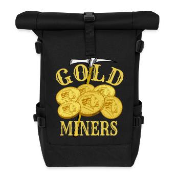 Gold digger - Roll Top Backpack - black - Front