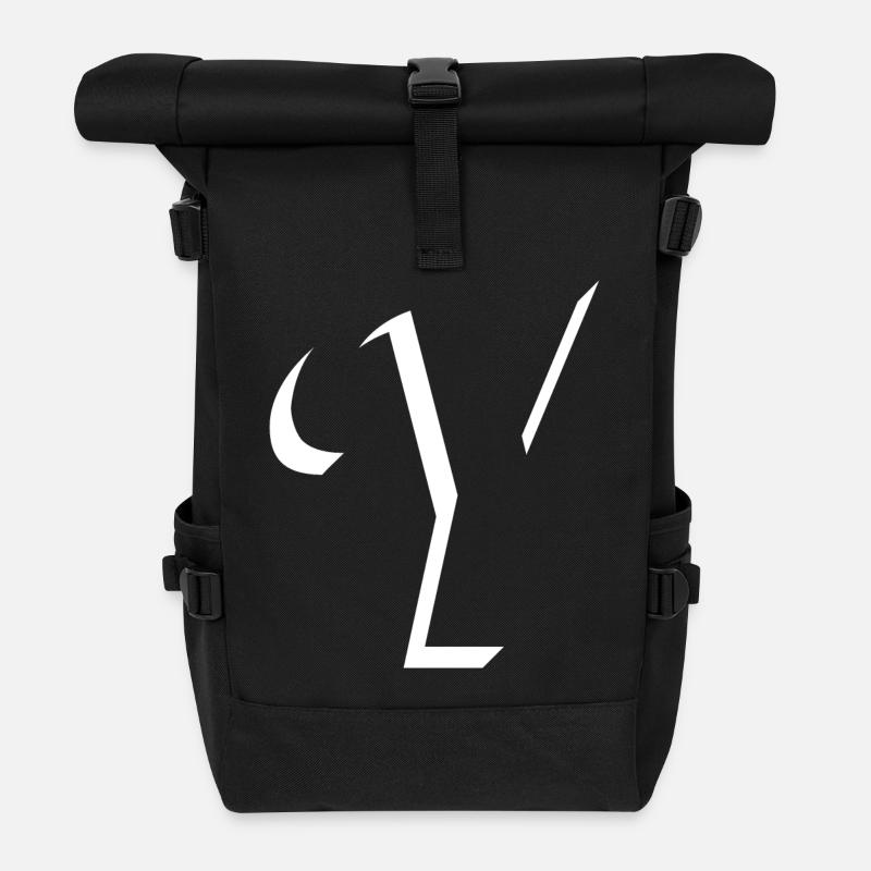 Letter Y, Name, der Buchstabe Y - Rolltop Rucksack - Schwarz