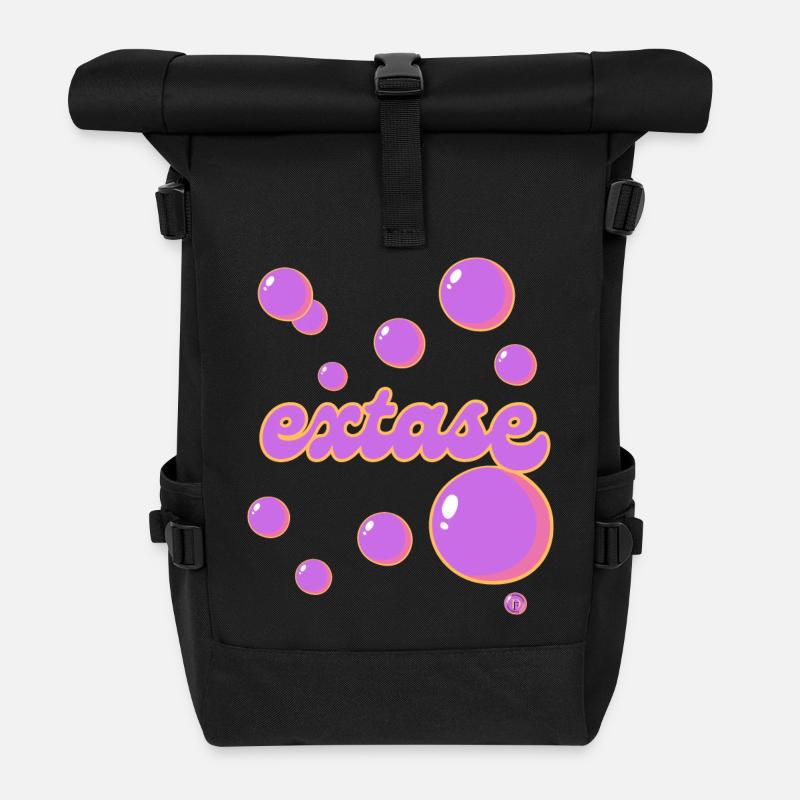 Extase - Sac à dos roll top - noir