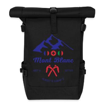 Plus haute montagne des Alpes du Mont-Blanc - Sac à dos roll top - noir - Devant