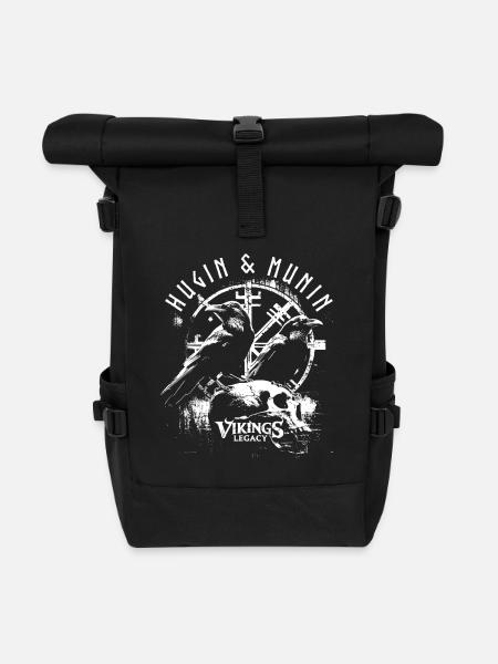 Hugin & Munin - Rolltop Rucksack - Schwarz